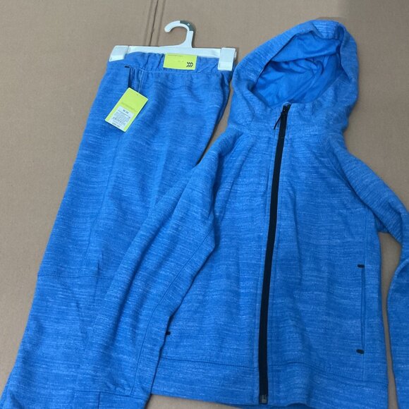Boys median target Blue Heather Zip Hoodie & Jogger Set - Picture 1 of 11